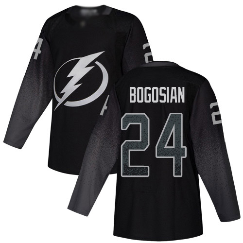 Adidas Tampa Bay Lightning 24 Zach Bogosian Black Alternate Authentic Youth Stitched NHL Jersey